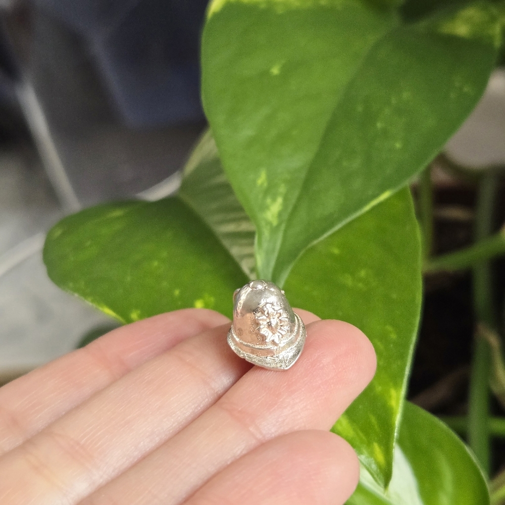 Vintage British Solid 925 Sterling Silver Dainty Police / Fireman's Helmet Charm
